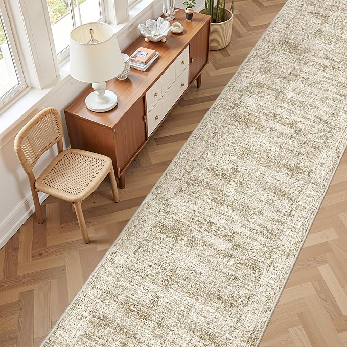 2'6 x 14' Runner Rug Non Slip, Washable Kitchen Rugs, Living Room, Extra Long - Image 5
