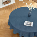 BALCONY & FALCON Round Tablecloth Washable Wrinkle Resistant and Water Proof by BALCONYFALCON