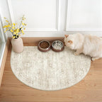 2x3 Half Circle Rug, Small Washable Entryway Rug, Front Door, Soft Welcome Mat - Image 3