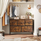 WLIVE Dresser for Bedroom with 5 Drawers, Long Fabric Dresser, Storage Drawer - Image 4