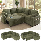 Ihanherry 83-inch 5-Seater Large Sectional Sofa Bed by iHanHerry