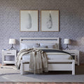 Grain Wood Furniture Loft Full Size Solid Wood Bed, Brushed White by GrainWoodFurniture