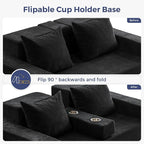 MAXYOYO Loveseat Sofa Bed, 4 in 1 Convertible Boneless Couch Folding Recliner - Image 6