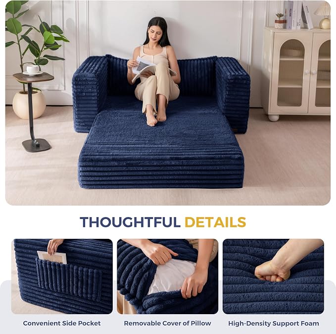 MAXYOYO Convertible Sofa Bed, 2 in 1 Folding Couch Bed - Image 6