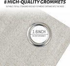 Yakamok Oatmeal Linen Textured Curtains 90 Inches Long - Image 4