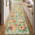 DUKINO 2x8 Washable Runner Rug, Floral Non Slip Kitchen Runner Rug, Soft Throw by DUKINO