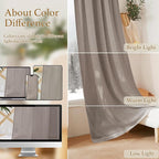 RYB HOME Linen Semi Sheer Curtains - Image 8