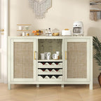 Rattan Wine Bar Cabinet, Boho Rattan Home Bar - Image 4