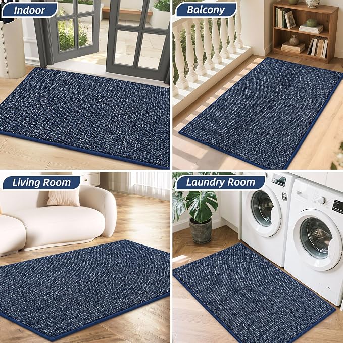 BEQHAUSE Dirt Trapper Door Mat 36" x 60", Non-Slip Washable Doormats, Low - Image 8
