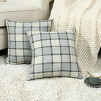 Stellhome Pack of 2 Linen Buffalo Check Throw Pillow Covers, Farmhouse Plaid by Stellhome