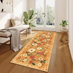 DUKINO 2x6 Runner Rug for Hallway, Washable Kitchen Rugs Non Slip, Floral - Image 3
