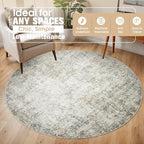 Aelenmu Round Rug 6ft Washable Rug - Image 3