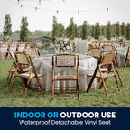 Flash Furniture Folding Bohemian Bamboo Chairs - Image 4