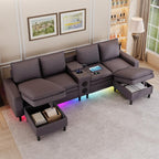 Sectional Couches for Living Room, 4 Seat Sectional Sofa - Image 9
