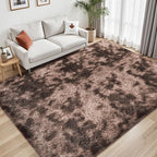 PLHXFR 4x6 Area Rug Living Room: Fluffy Bedroom Soft Shag Rug Coffee Brown | - Image 7