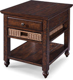 Magnussen T3521 Cottage Lane Casual Distressed Coffee Rectangular End Table by Magnussen