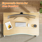 Huuger Folding Desk for Small Spaces, 31.5 Inch Foldable Computer Table - Image 5