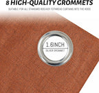 Yakamok Burnt Orange Linen Curtains 84 Inches Long - Image 4