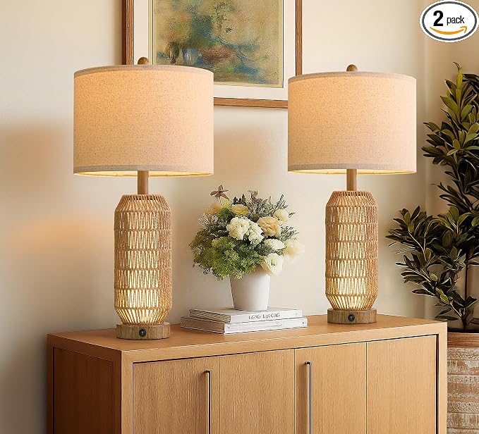 OYEARS 25" Table Lamps Set of 2 by OYEARS