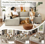 96" Sectional Couches for Living Room Cloud Couch Sofa - Image 7