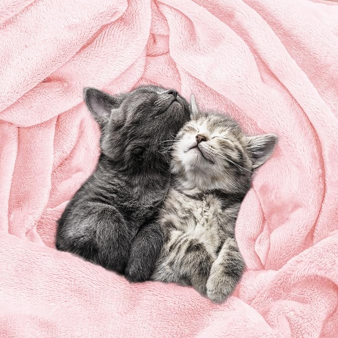 Utopia Bedding Ultra Soft Fleece Bed Blanket Queen Size Pink | Microfiber Plush - Image 4