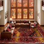 SERISSA 9x12 Washable Non Slip Boho Area Rug - Image 3