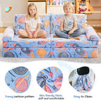 IFNOW Modular Kids Play Couch, Convertible & Washable Toddler Foam Couch Kids - Image 6