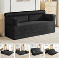 60" Boneless Couch, 5-in-1 Convertible Sofa Bed Tri Folding Mattress by HRYJ%EF%BC%9AFurnitureEssentials