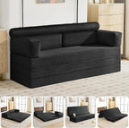 60" Boneless Couch, 5-in-1 Convertible Sofa Bed Tri Folding Mattress by HRYJ%EF%BC%9AFurnitureEssentials