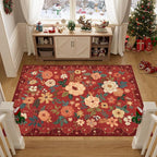 DUKINO 3x5 Area Rug, Floral Washable Rug - Image 6