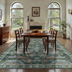 Washable Rug 6x9, Vintage Retro Soft Area Rug, Non-Slip Low Pile Rugs - Image 4