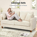 70in Corduroy Couch, Kidirect Sofa No Tool Assembly, Comfy Couches - Image 8