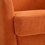 Swivel Barrel Accent Chair, Round Chenille Fabric Living Room Arm Chairs - Image 8