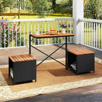 Tangkula 3-in-1 Convertible Bench Picnic Table, Outdoor Folding Table and - Image 8