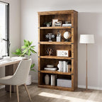 GarveeHome 5 Tier Farmhouse Bookcase, 67.4" Tall Book Shelf by GarveeHome