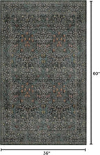 Vintage Floral Dark Green 3x5 Area Rugs - Image 2