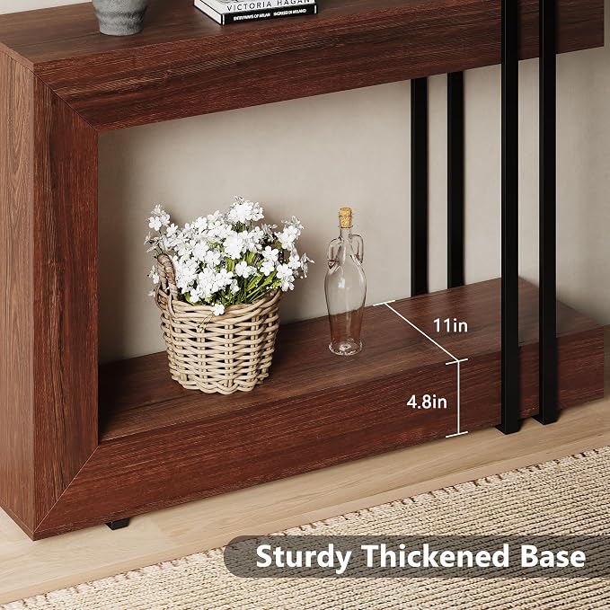 Einhomn 42.5" Console Table Behind Couch, 2-Tier Narrow Entryway Table - Image 8
