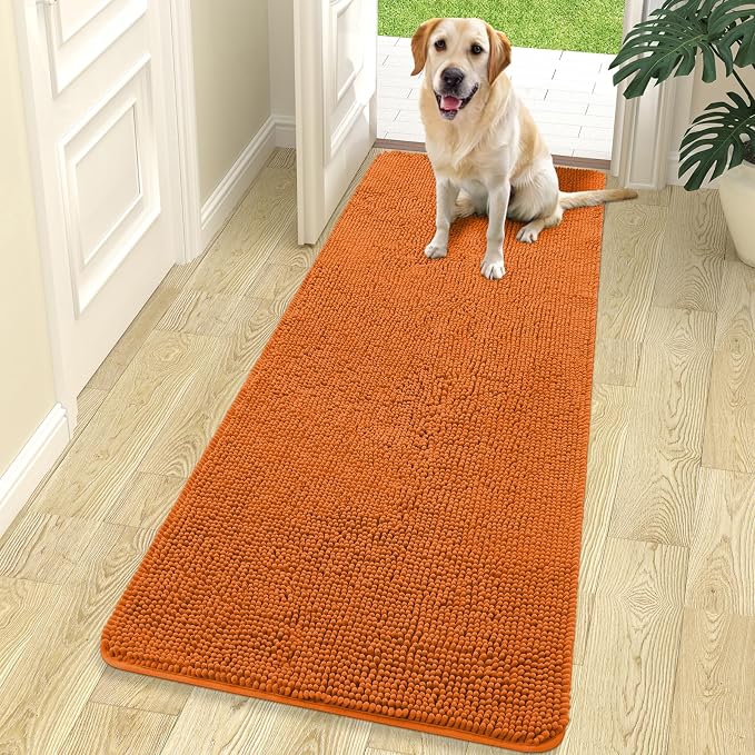 OLANLY Dog Door Mat for Muddy Paws 70x24, Super Absorbent Chenille Mud Mat | by OLANLY