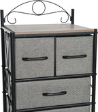 Household Essentials Ashwood & Iron Eight-Drawer Dresser Tower - Image 6