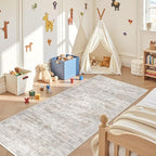 3x8 Runner Rug Non Slip, Washable Hallway Runner Rug, Taupe | Neutral Rugs - Image 3