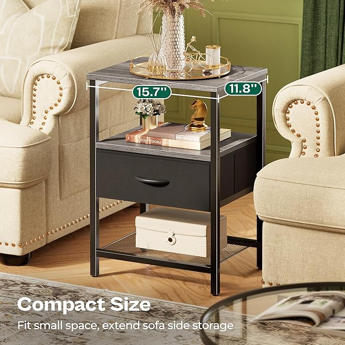 Huuger Nightstand Set of 2, Night Stand - Image 5