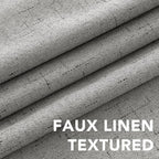 H.VERSAILTEX Linen Blackout Curtains 84 Inches Long, 100% Absolutely Blackout - Image 4