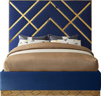 Meridian Furniture VectorNavy-Q Vector Collection Modern | Contemporary Velvet - Image 4