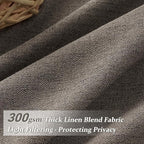 Memory Trained Pinch Pleated Flax Linen 102 Inch Extra Long Curtains - Image 3