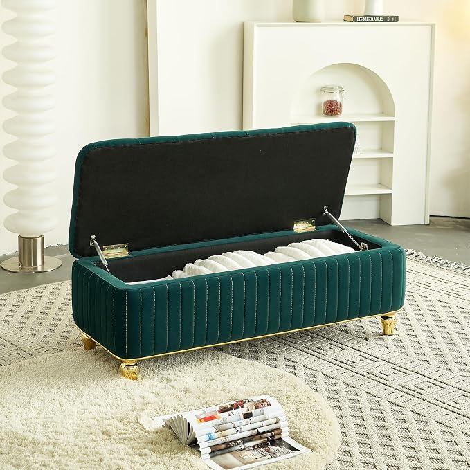 Yogald 47.24'' Chesterfield Ottoman - Image 4