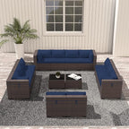 Outdoor Patio Furniture Set, 14 Pieces Outdoor Sectional Furniture Patio Sofa - Image 8