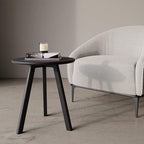 Round End Table Side Table 100% Solid Wood Occasional Table Minimal - Image 7