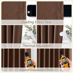 100% Blackout Curtains 72 Inch Length 2 Panels Set - Image 5