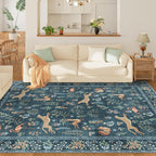 DUKINO 5x7 Area Rugs, Washable Animal Rug - Image 3