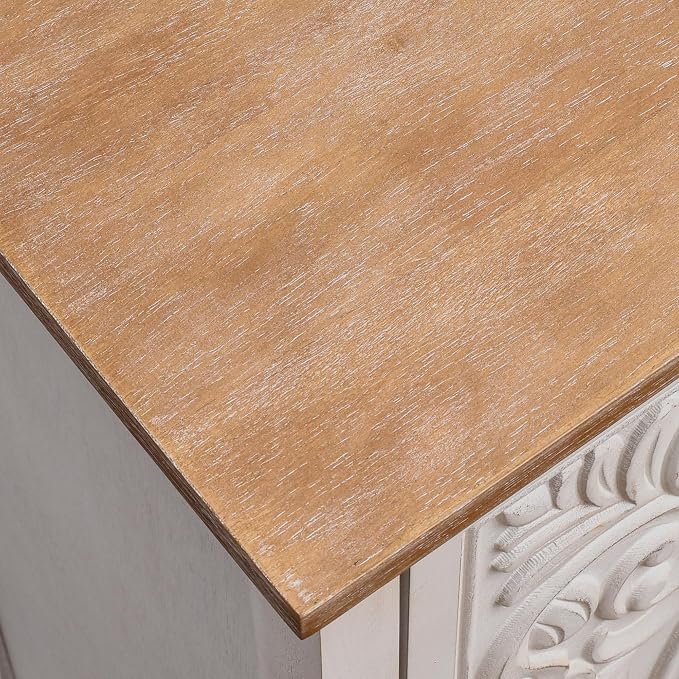 eHemco Ornate Floral Carved End Table - Image 7